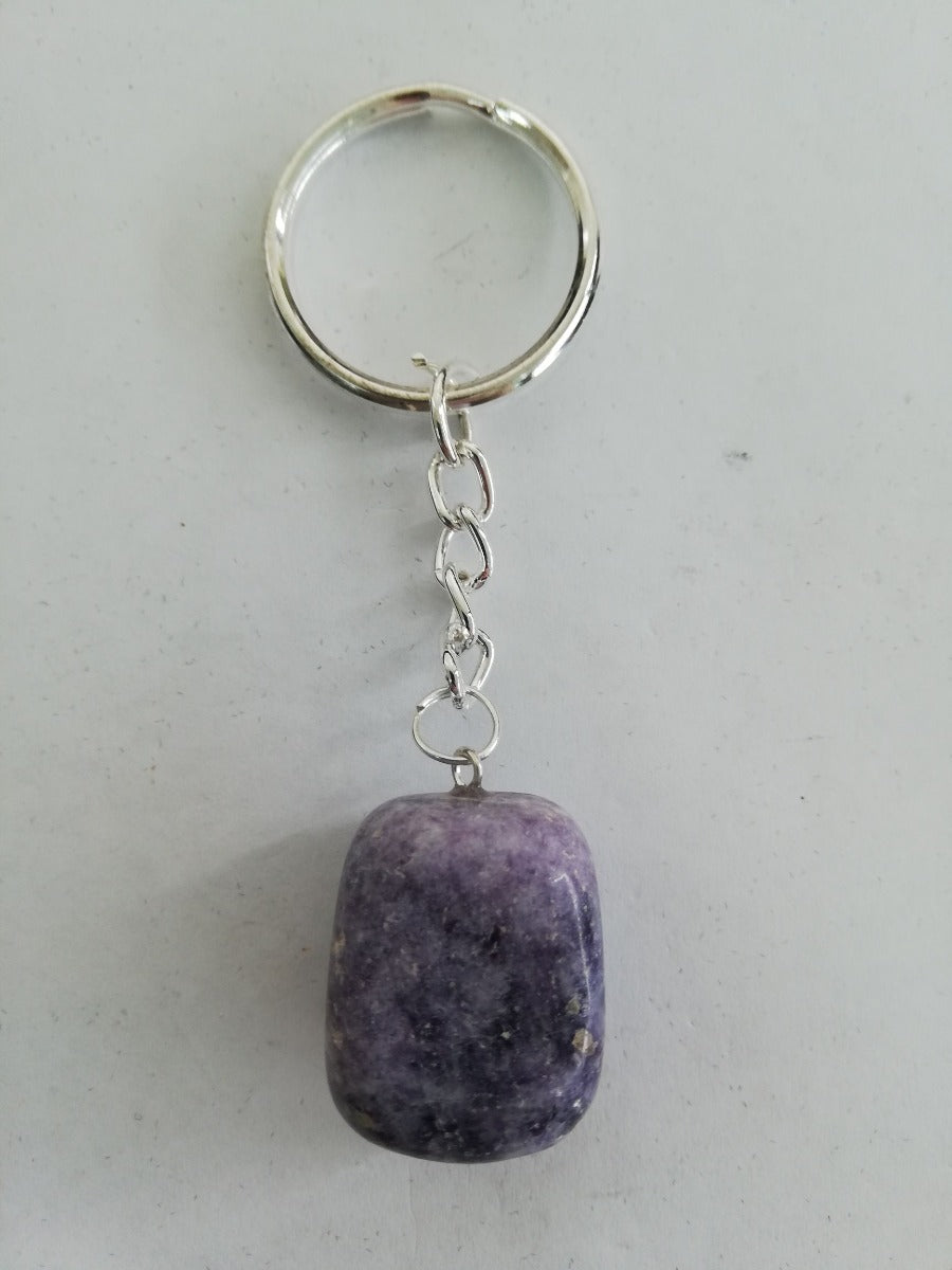 Lepidolite Tumble Keyring Lepidolite Tumble Keyring